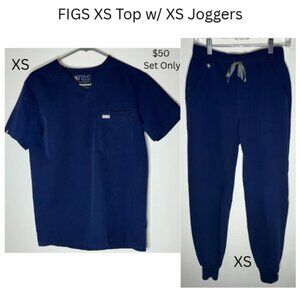 FIGS Navy Top W/ Joggers